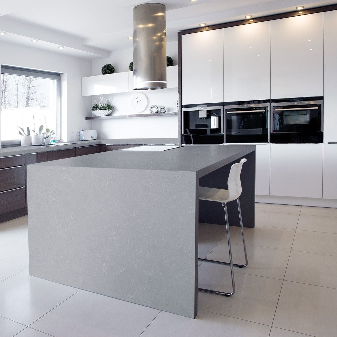 Spectre Grey Quartz Slab