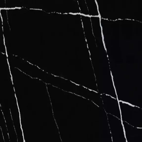 Black Marquina Quartz Slab