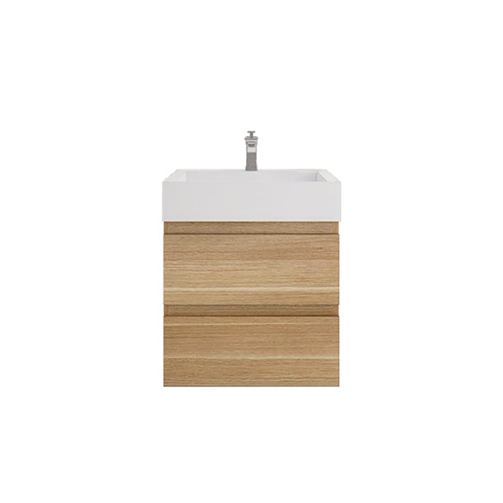 Monterey 24" Wall Mounted Bathroom Vanity with Reinforced Acrylic Integrated Sink Top