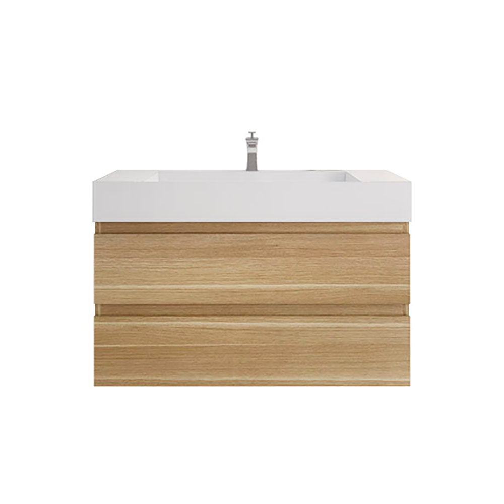 Monterey 42" Wall Mounted Bathroom Vanity with Reinforced Acrylic Integrated Sink Top