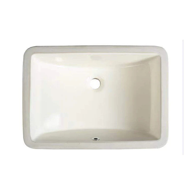 Bronwen undermount bathroom sink in vitreous china, rectangular, ADA depth