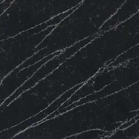 Thunder Black Quartz Slab