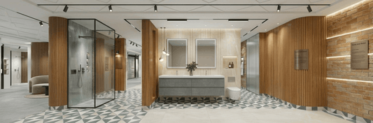 Bohemia Lina 84-inch wall-mounted bathroom vanity featuring a reinforced acrylic integrated sink top.