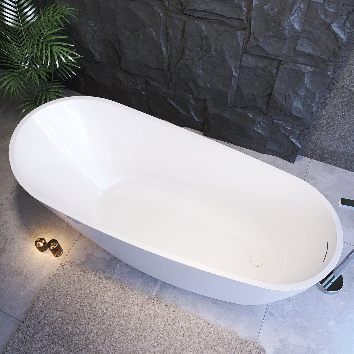 Freestanding Bathtub – Glossy White – Suri
