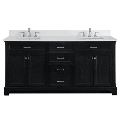 [CLEARANCE] Scott Living Roveland Black 72" Bathroom Vanity [BASE ONLY]