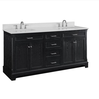 [CLEARANCE] Scott Living Roveland Black 72" Bathroom Vanity [BASE ONLY]