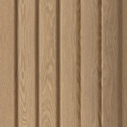 White Oak Large Slatted Polypropylene Interior Decorative Wall Panel