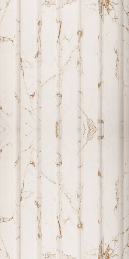Gilded Vein Large Slatted Polypropylene Interior Decorative Wall Panel