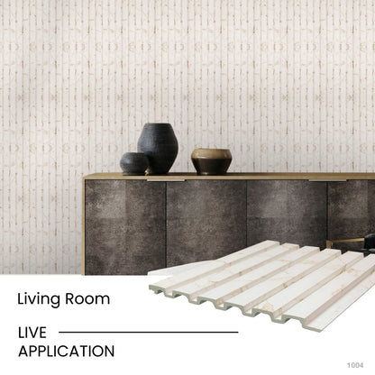 Gilded Vein Large Slatted Polypropylene Interior Decorative Wall Panel