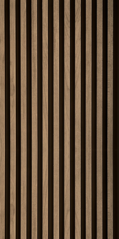 Yellow Oak Two-Tone Medium Slatted Polypropylene Interior Decorative Wall Panel