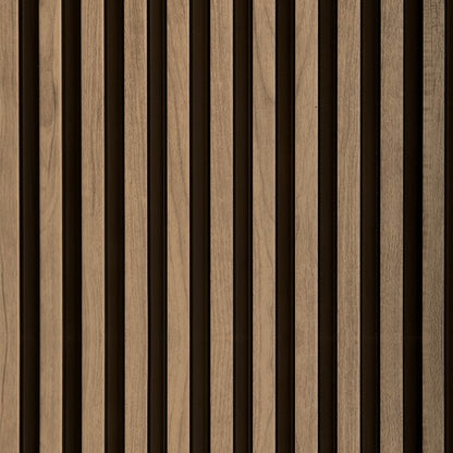 Yellow Oak Two-Tone Medium Slatted Polypropylene Interior Decorative Wall Panel