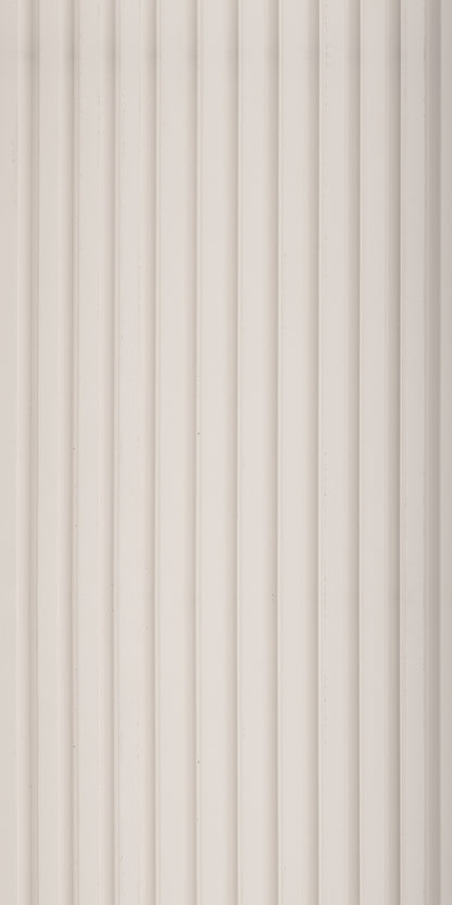 Creamy White Medium Slatted Polypropylene Interior Decorative Wall Panel