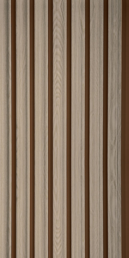 Ivory Wash Two-Tone Fluted Polypropylene Interior Decorative Wall Panel
