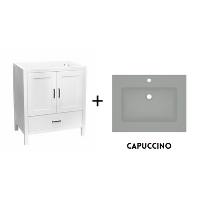Catalina 36" Freestanding Bathroom Vanity with Solid Surface Integrated Sink Top