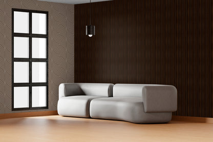Gilded Wenge Multi Width Slatted Polypropylene Interior Decorative Wall Panel