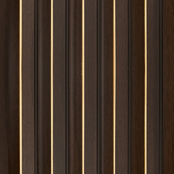 Gilded Dark Oak Corrugated Polypropylene Interior Decorative Wall Panel