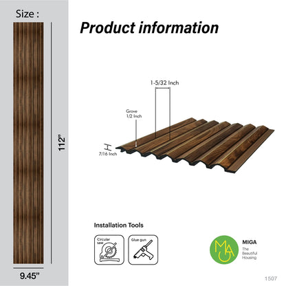 Gilded Alder Corrugated Polypropylene Interior Decorative Wall Panel