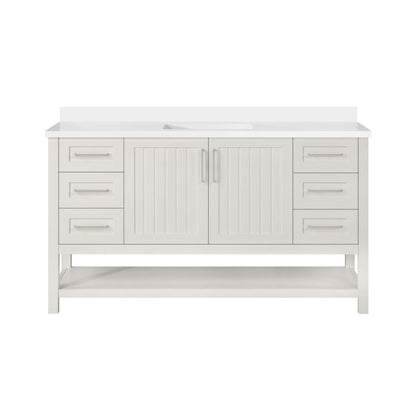 [CLEARANCE] OVE Decors Martha Stewart Esteban White 60” Bathroom Vanity [BASE ONLY]