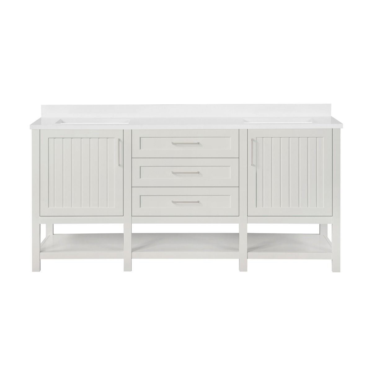 [CLEARANCE] OVE Decors Martha Stewart Esteban White 72” Bathroom Vanity [BASE ONLY]