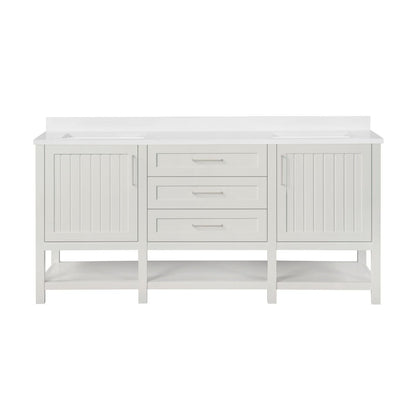 [CLEARANCE] OVE Decors Martha Stewart Esteban White 72” Bathroom Vanity [BASE ONLY]