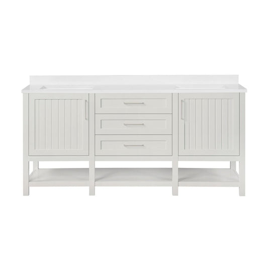 [CLEARANCE] OVE Decors Martha Stewart Esteban White 72” Bathroom Vanity [BASE ONLY]