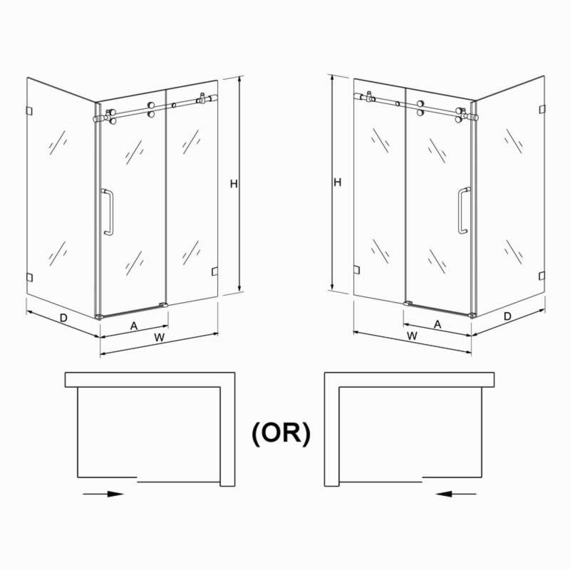 Freja Frameless Single Sliding Shower Door