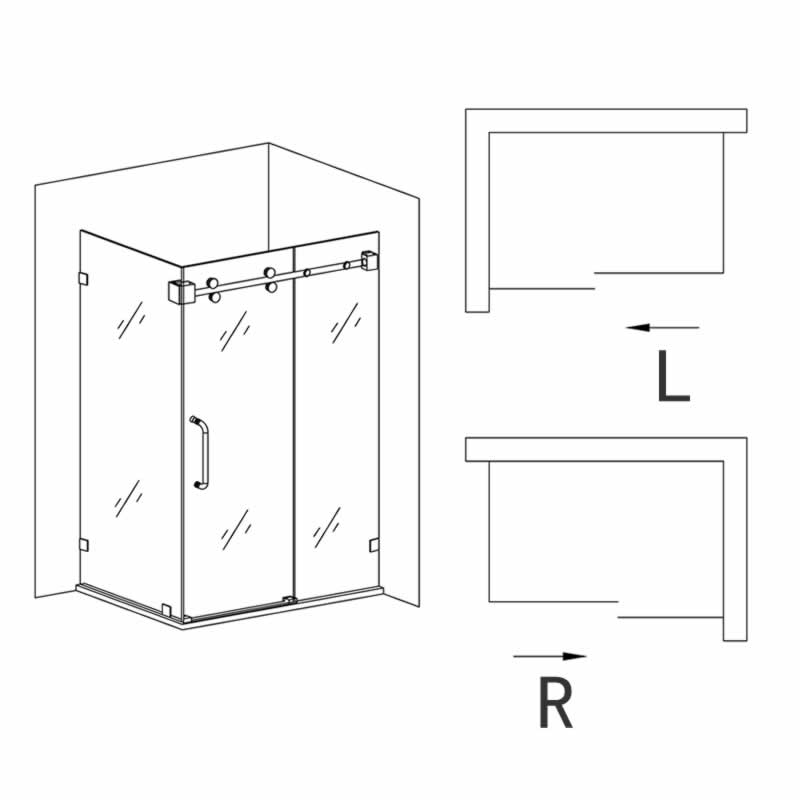 Mirelle Frameless Single Sliding Shower Door