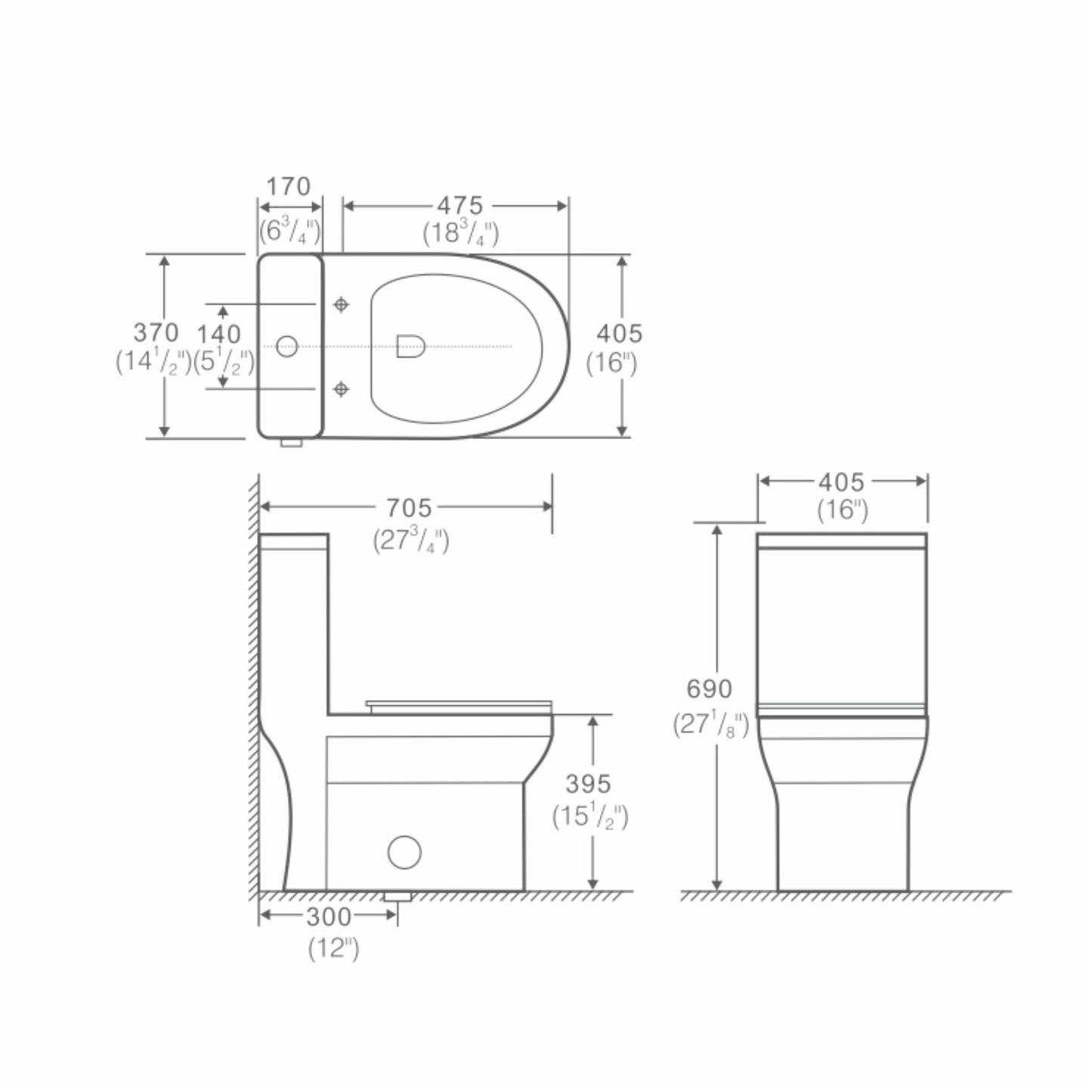 Milly One-Piece Dual-Flush Toilet