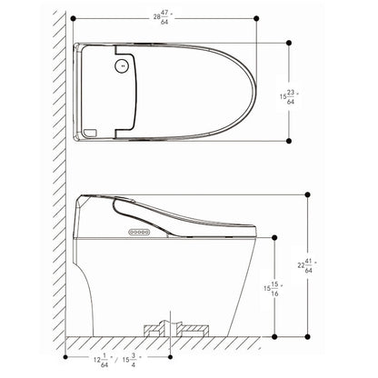 Basilia One-Piece Intelligent Toilet with Bidet Functionality