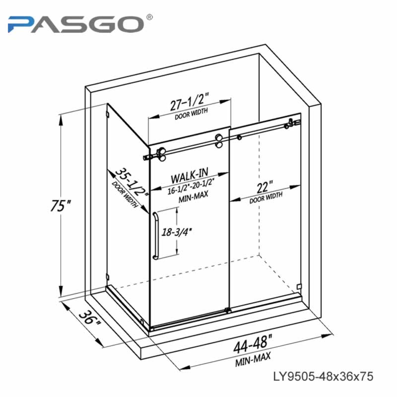 Freja Frameless Single Sliding Shower Door