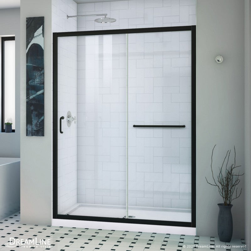 Infinity-Z Semi-Frameless Single Sliding Shower Door