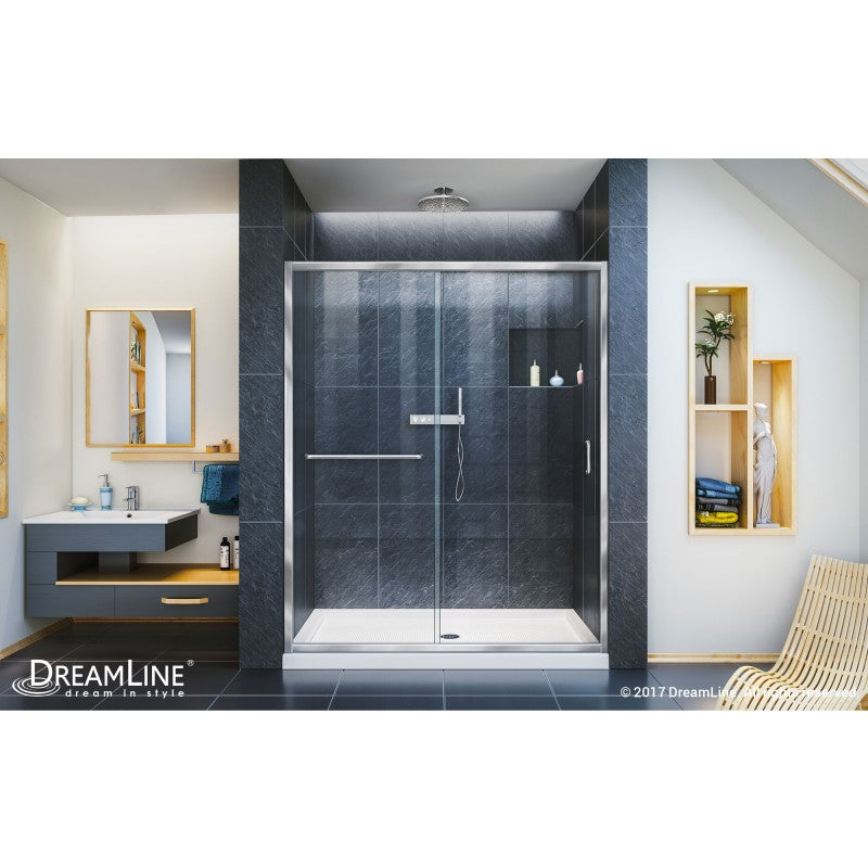 Infinity-Z Semi-Frameless Single Sliding Shower Door