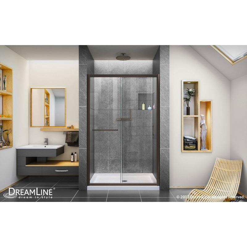 Infinity-Z Semi-Frameless Single Sliding Shower Door