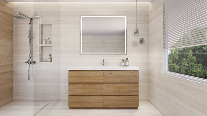 Angeles 60" Freestanding Bathroom Vanity with Acrylic Integrated Sink Top