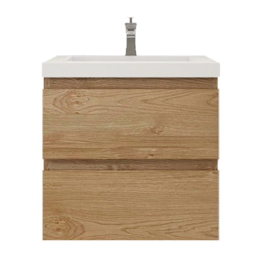 Bohemia Lina 24" Wall Mounted Bathroom Vanity with Reinforced Acrylic Integrated Sink Top