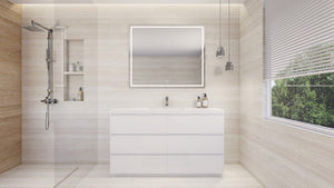 Angeles 60" Freestanding Vanity With Acrylic Sink