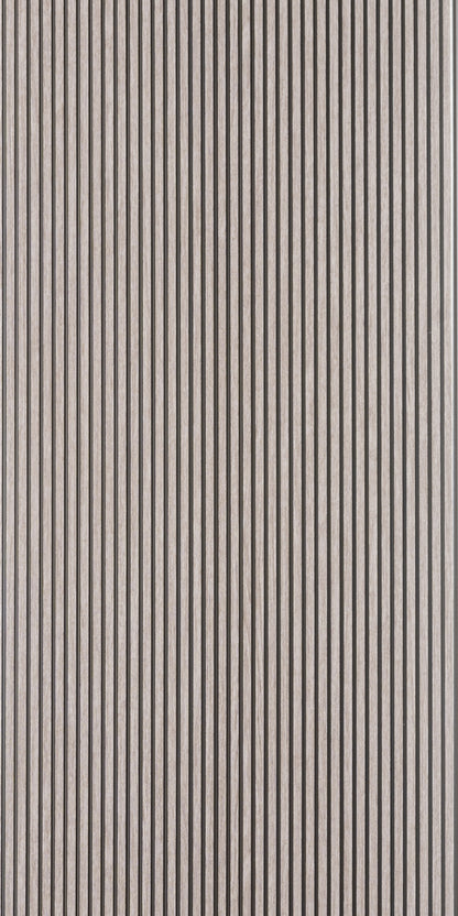 Grey Oak Two-Tone Small Slatted Polypropylene Interior Decorative Wall Panel