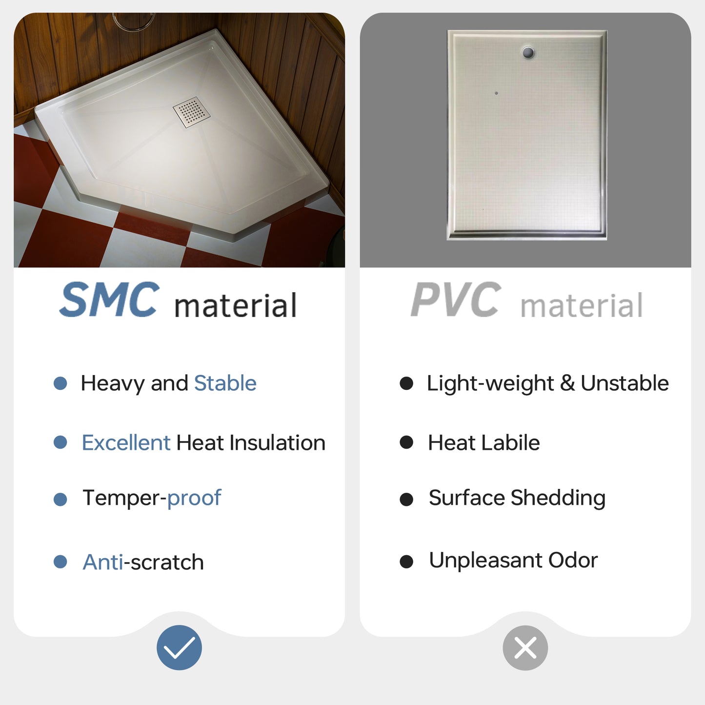 Geo Neo-Angle Corner Solid Surface Shower Base Pan