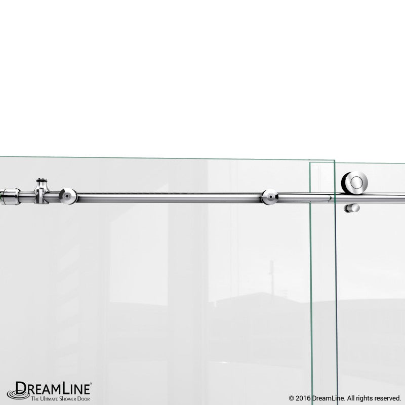 Enigma-X Frameless Single Sliding Shower Door and Single Sided Handle
