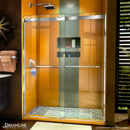 Sapphire Semi-Frameless Double Sliding Shower Door