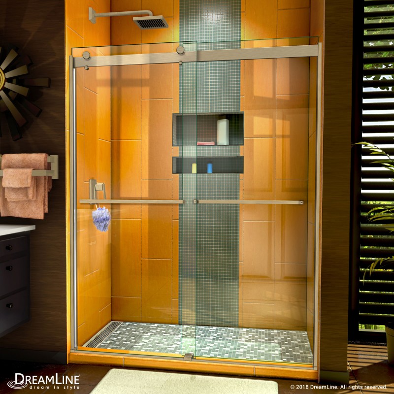 Sapphire Semi-Frameless Double Sliding Shower Door