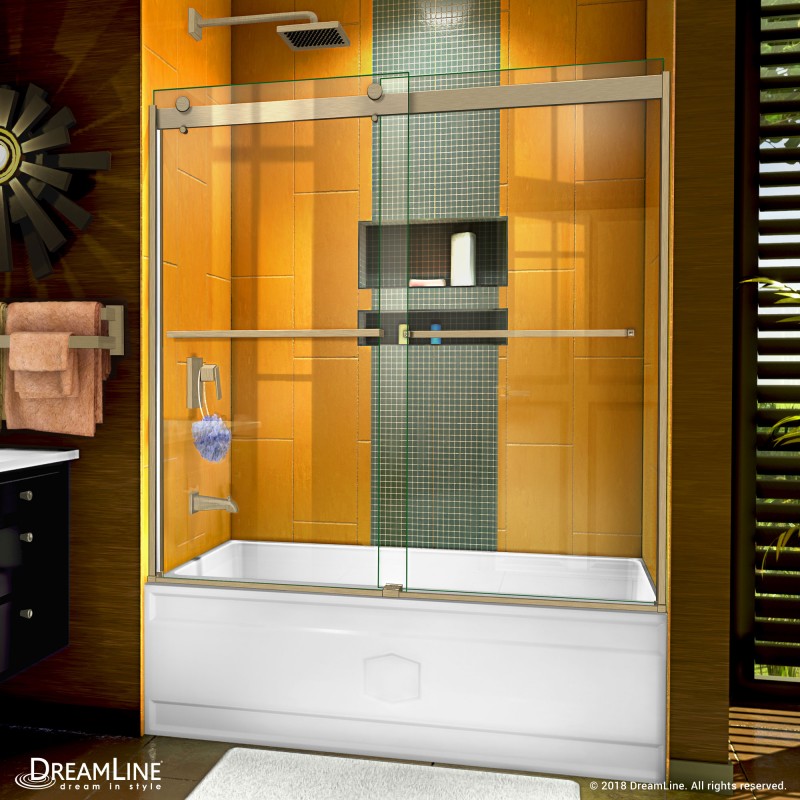 Sapphire Semi-Frameless Double Sliding Shower Door