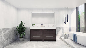 Dolce 72" Freestanding Vanity With Reinforced Acrylic White Top