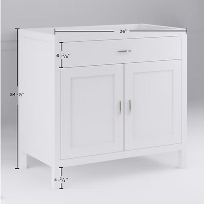 Newport 36" Freestanding Bathroom Vanity with Solid Surface Integrated Sink Top