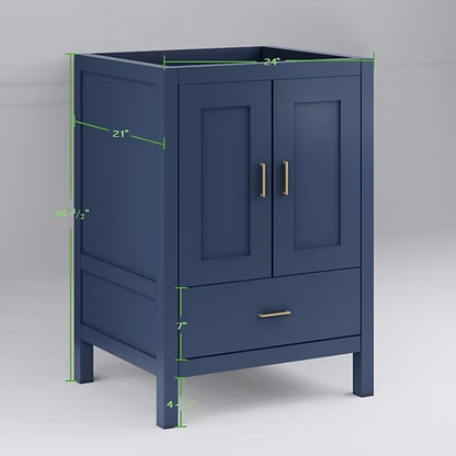 Catalina 24" Freestanding Bathroom Vanity with Solid Surface Integrated Sink Top