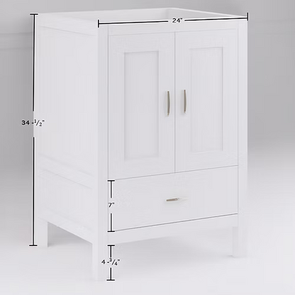 Catalina 24" Freestanding Bathroom Vanity with Solid Surface Integrated Sink Top