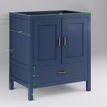 Catalina 30" Freestanding Bathroom Vanity with Solid Surface Integrated Sink Top
