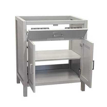 Newport 30" Freestanding Bathroom Vanity with Solid Surface Integrated Sink Top