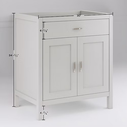 Newport 30" Freestanding Bathroom Vanity with Solid Surface Integrated Sink Top