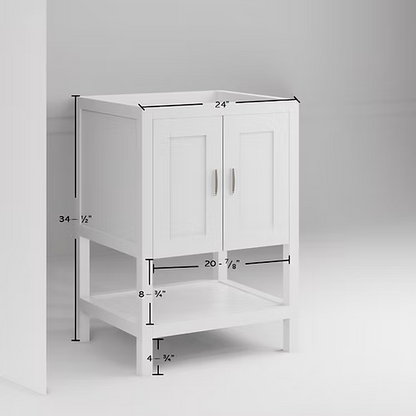 Monterey 24" Freestanding Bathroom Vanity with Solid Surface Integrated Sink Top